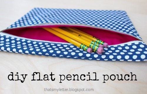 “F” is for Flat Pencil Pouch