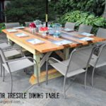 DIY Outdoor Trestle Dining Table
