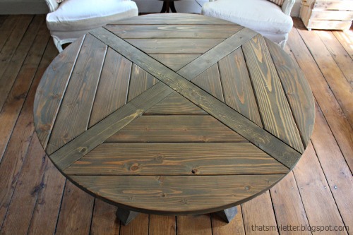Diy X Base Circular Dining Table, Making Round Wood Table Top
