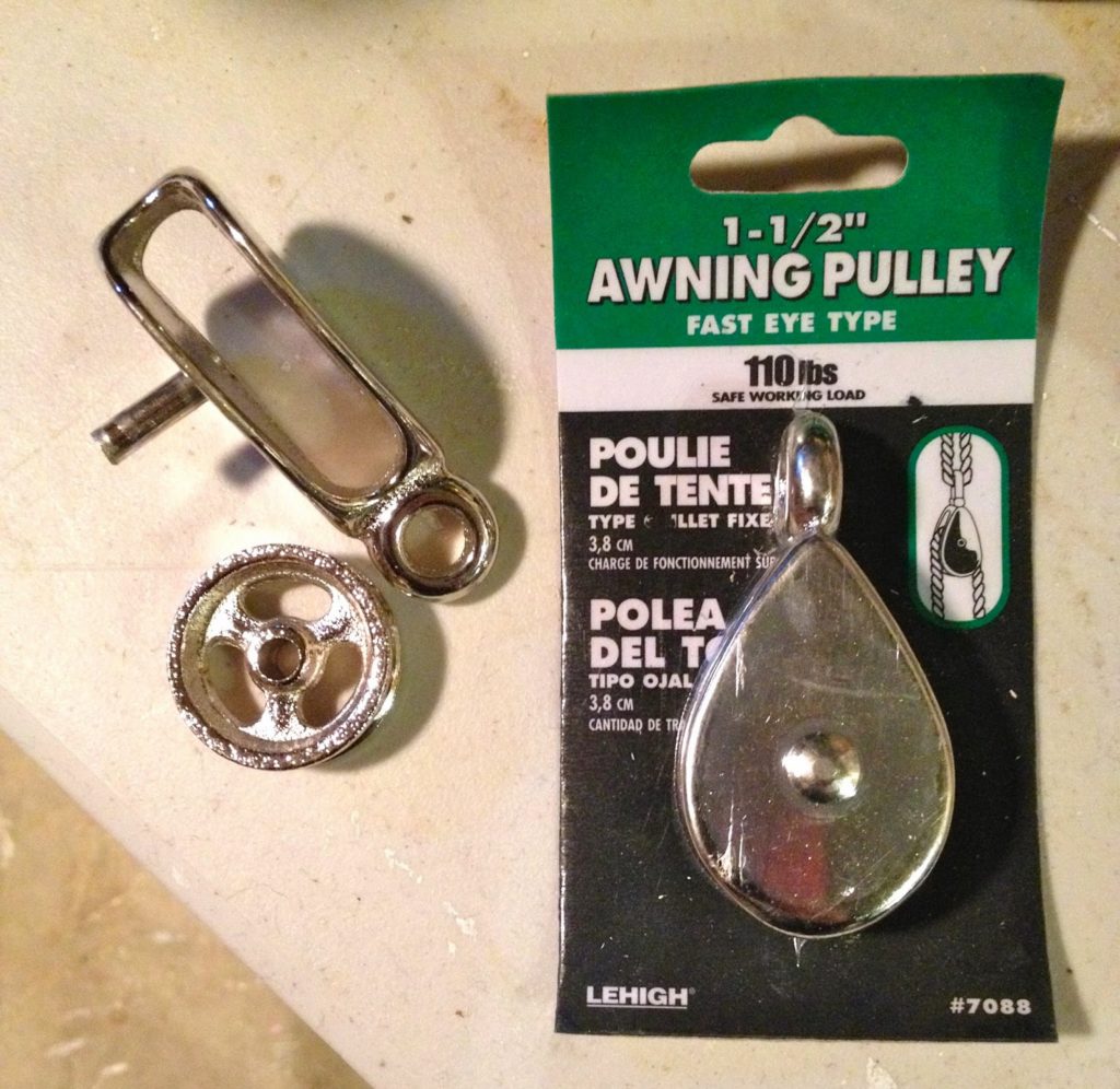 metal awning pulley