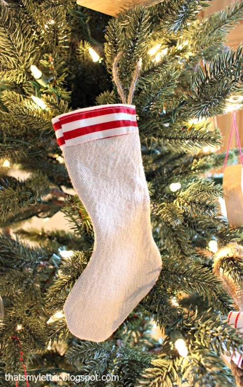 diy mini stocking ornament