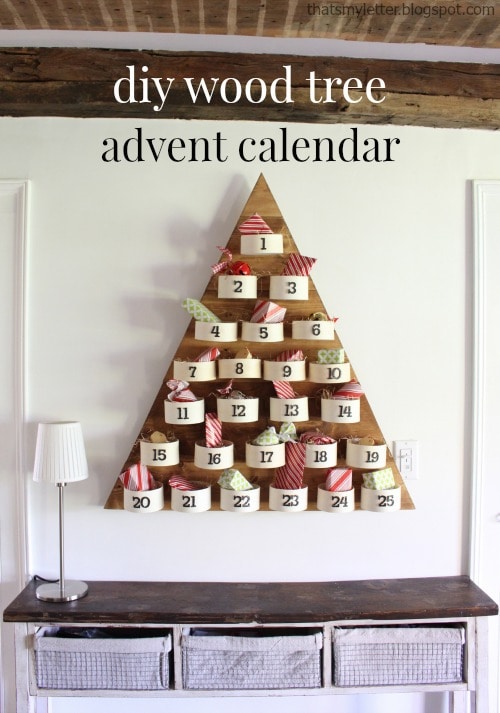 DIY Wood Tree Advent Countdown Calendar Jaime Costiglio