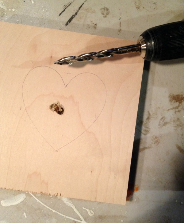 plywood heart shape cut out