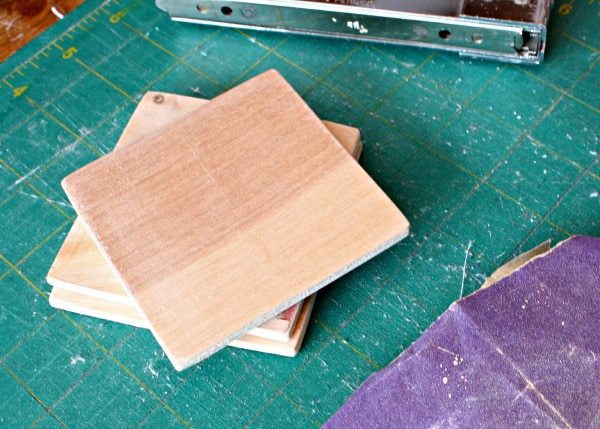 1/4" plywood squares