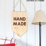 DIY Wood Banner with Leather Lettering