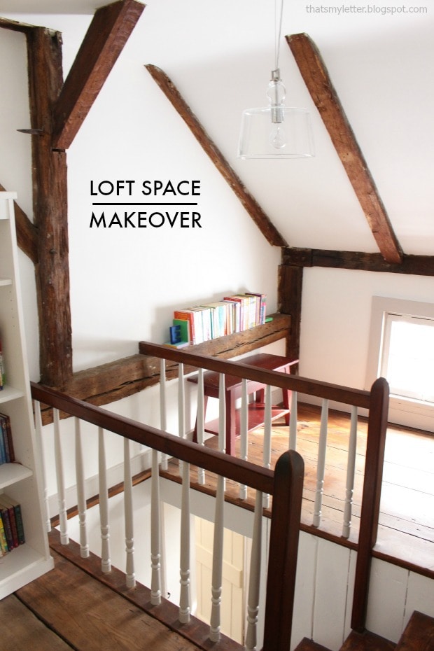 loft space with ceiling beams