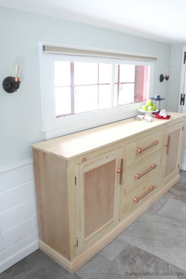 diy extra long sideboard with lots of serving surface area