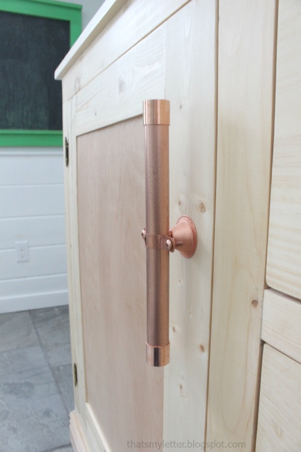 copper pipe cabinet door hardware pulls