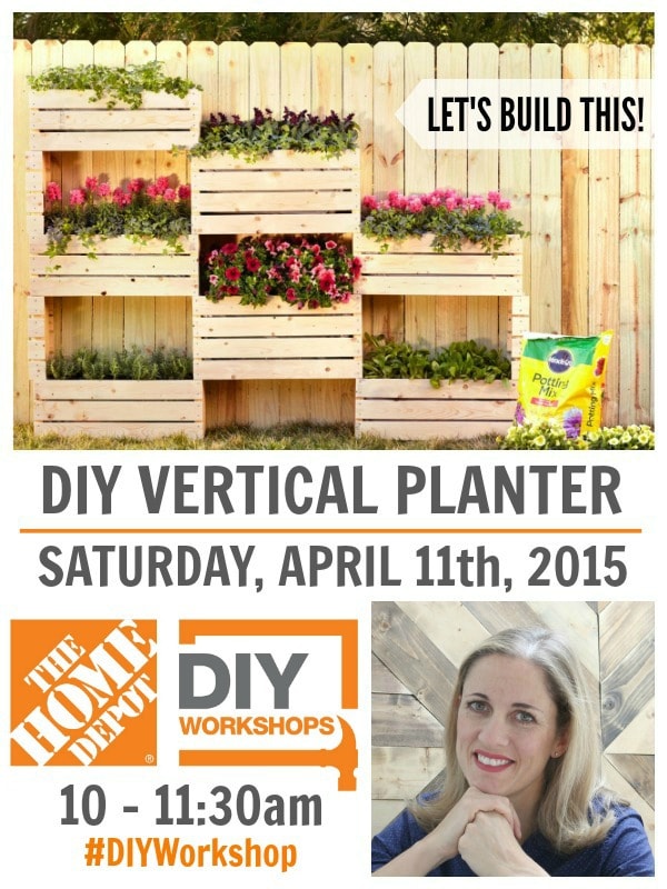 diy vertical planter workshop at The Home Depot