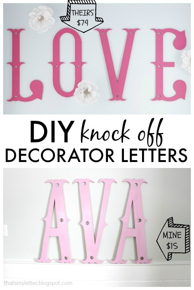 diy knock off decorator letters