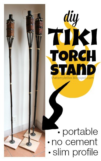 diy tiki torch stand portable