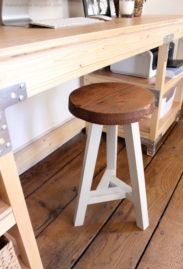diy 3 legged stool for work desk