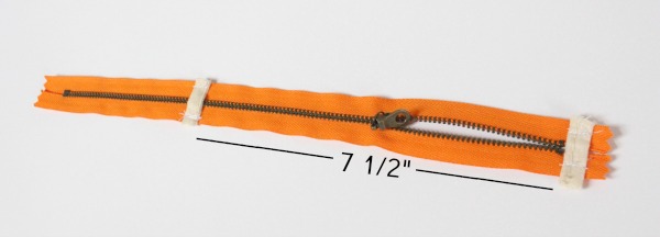apron strings sewn to zipper