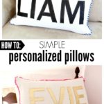 DIY Simple Personalized Pillows