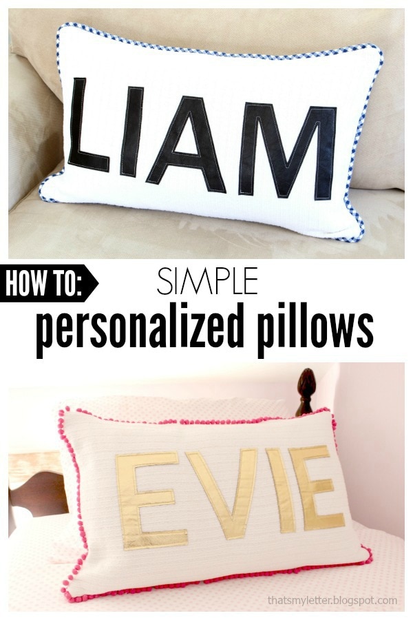 diy personalized lumbar pillow