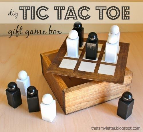 diy tic tac toe game with box