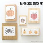 Paper Cross Stitch for Fall (free printable)