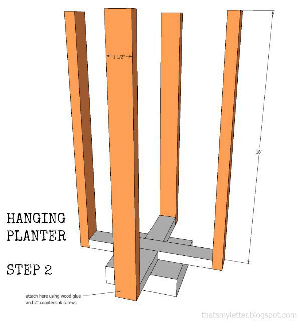 DIY hanging planter with free plans