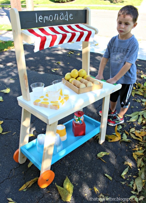 diy kids lemonade cart