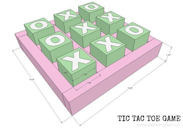 diy tic tac toe game free plans