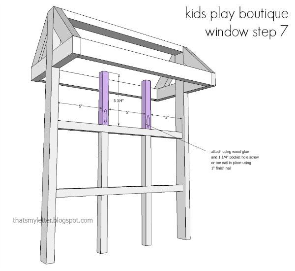 diy kids playstand boutique window