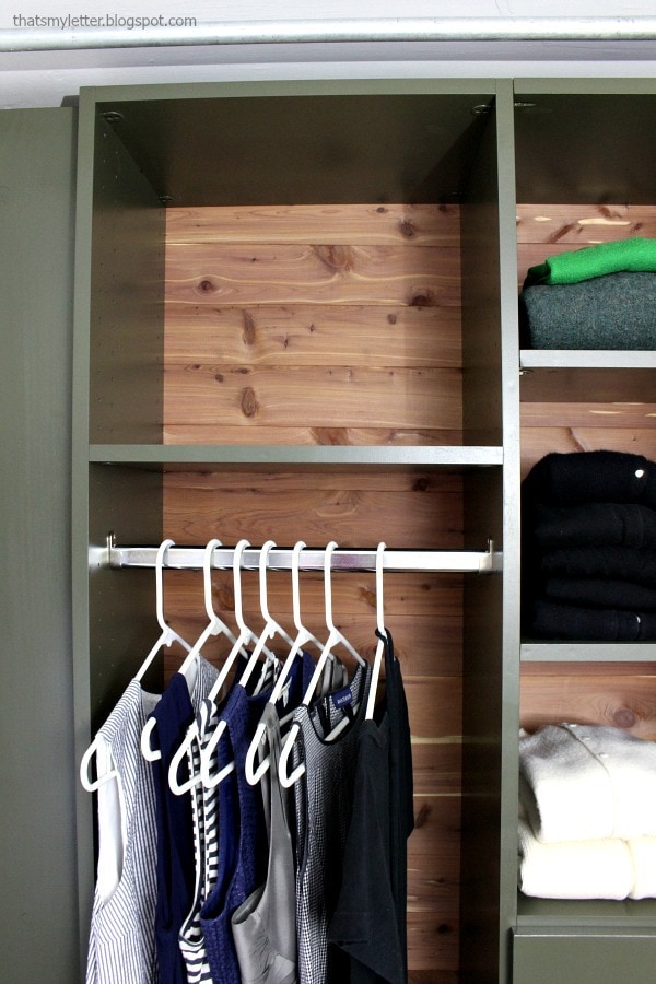 walk-in closet makeover with built-ins
