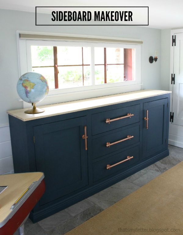diy sideboard with drawers and cabinets free plans
