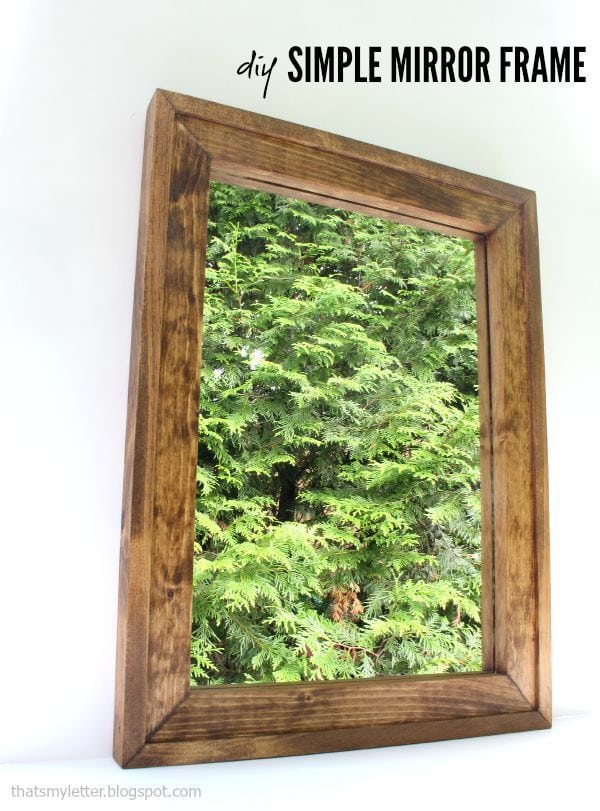 diy wood mirror frame free plans
