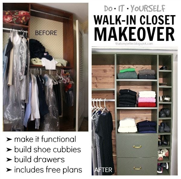 walk-in closet makeover built-ins