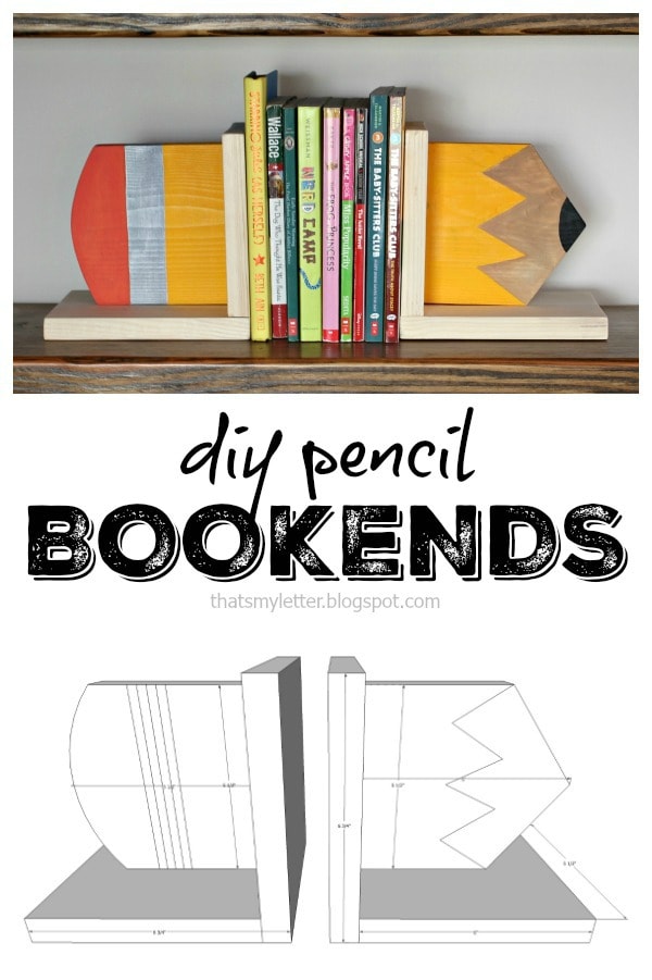 diy wood pencil bookends free plans