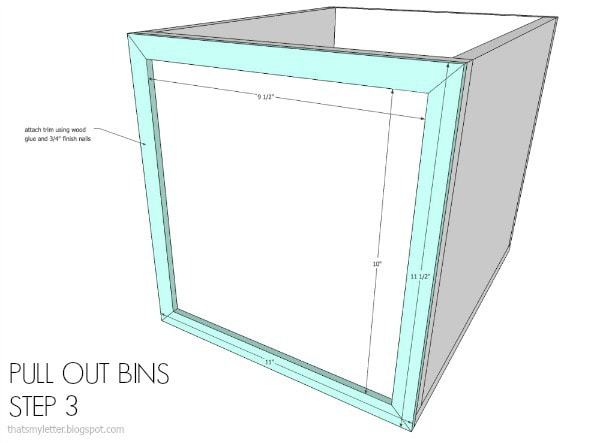 mudroom bench pull out bins free plans