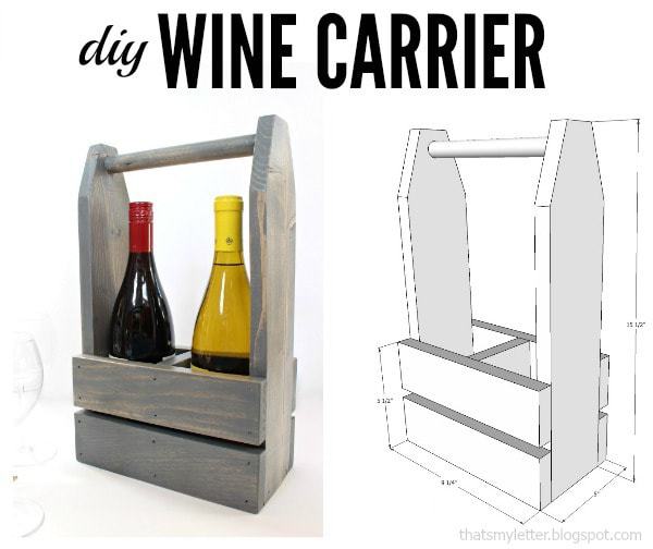 diy wine carrier free plans