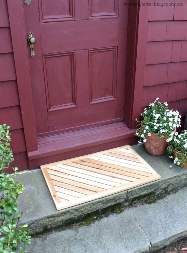 DIY wooden door mat
