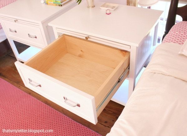 nightstand with deep full extension drawer