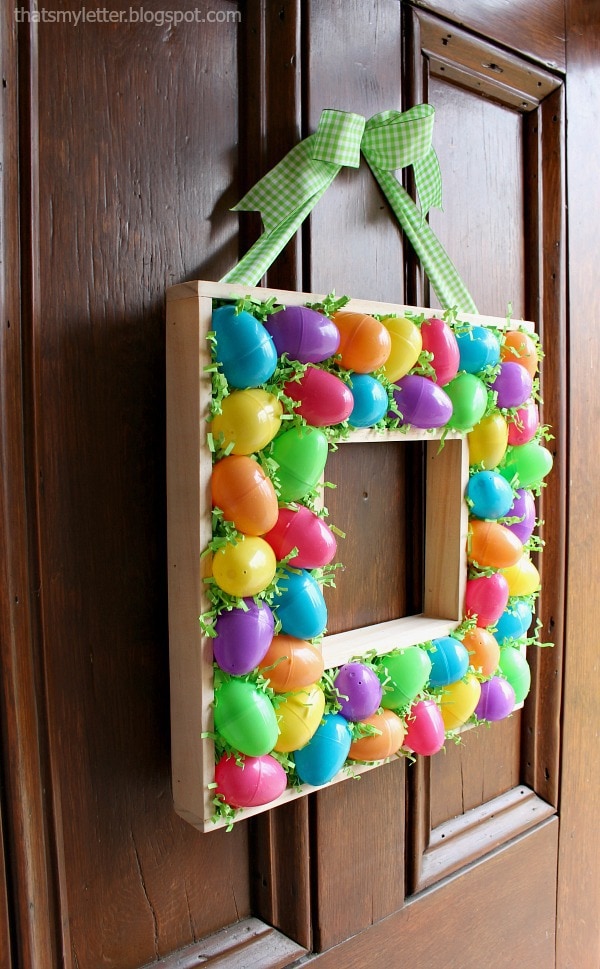 square Easter wreath