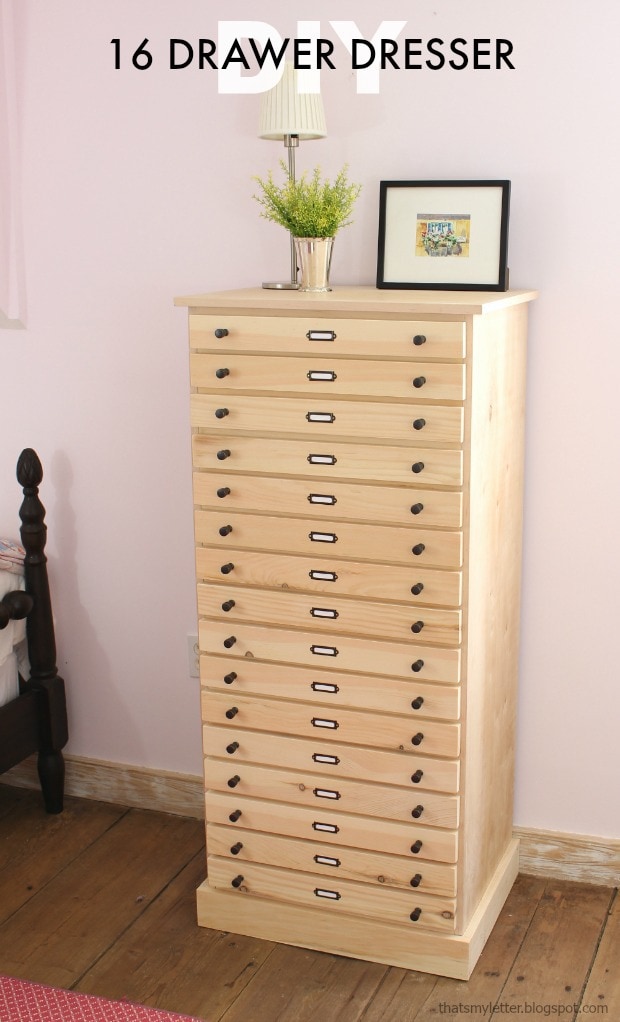 Diy 16 Drawer Dresser Free Plans, How To Make A Dresser With Drawers