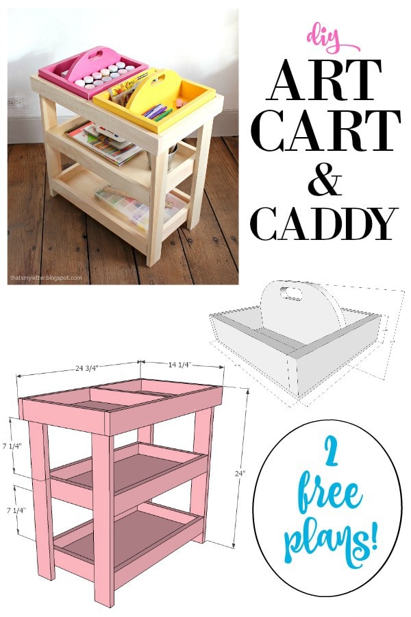 diy art cart and caddy free plans
