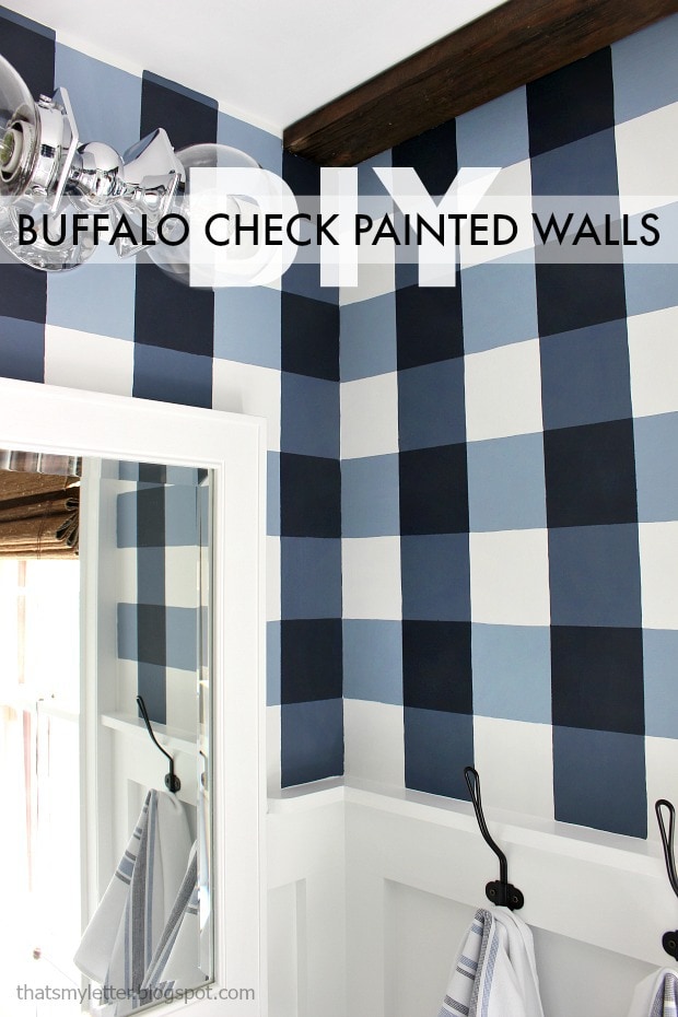 diy buffalo check painted walls