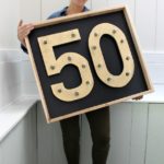 DIY Number Marquee Sign