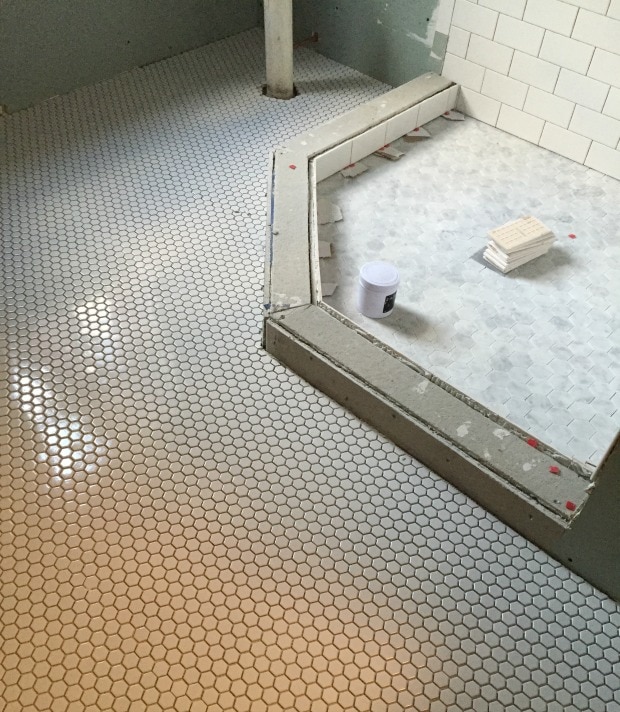 floor tile progress