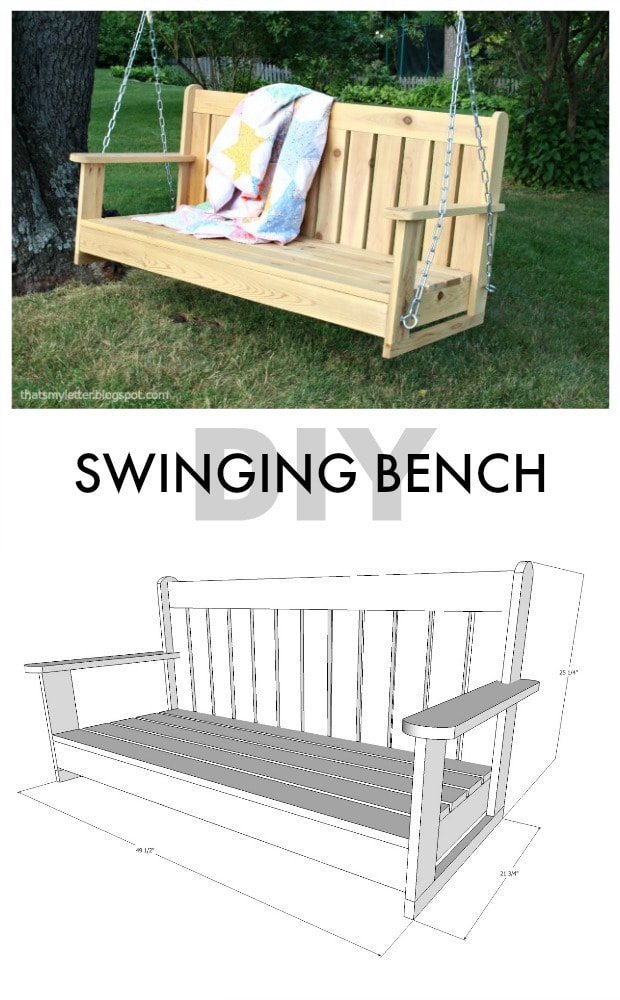 diy swinging bench free plans
