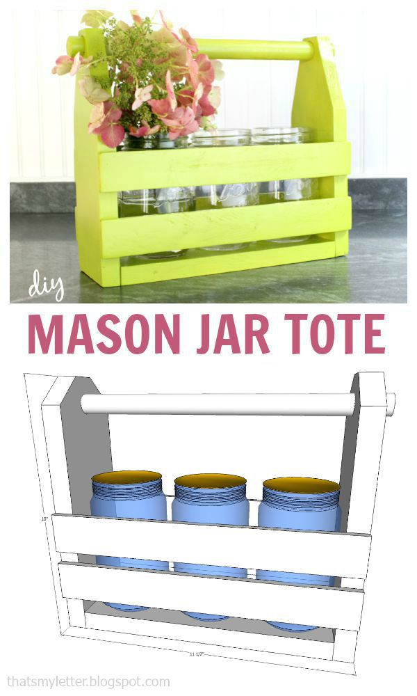 mason jar tote free plans