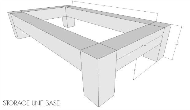 storage unit base dimensions