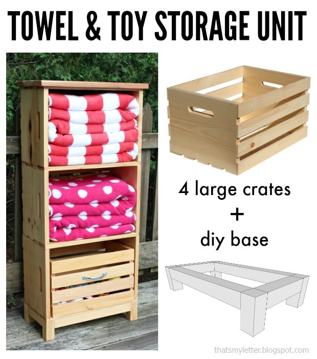towel and toy storage unit