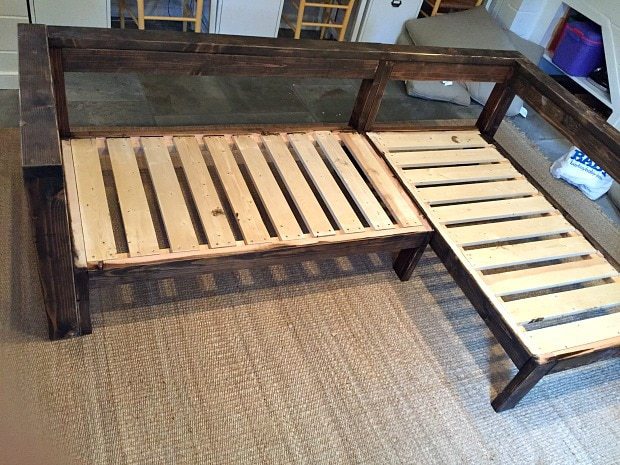 frame portion of crib mattress sectional