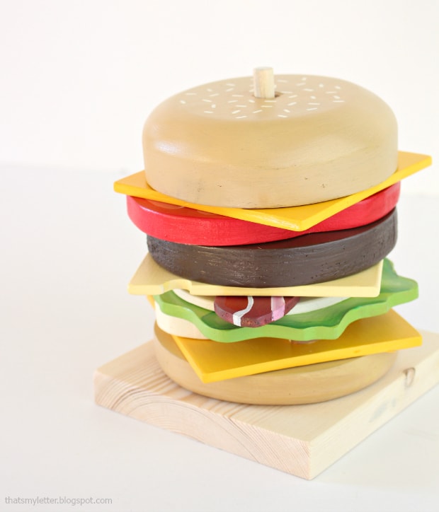 diy stacking burger play food