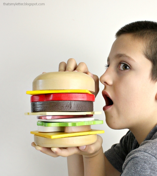 diy stacking burger play food