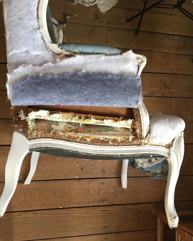 remove old fabric and understand chair construction