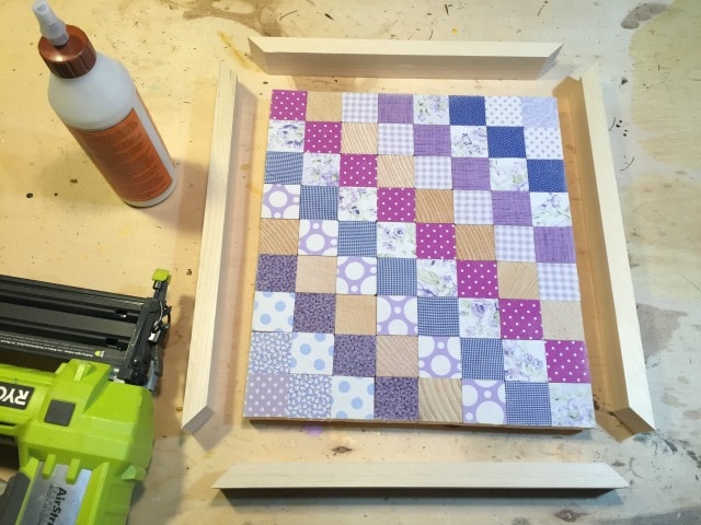 attach frame to wood quilt