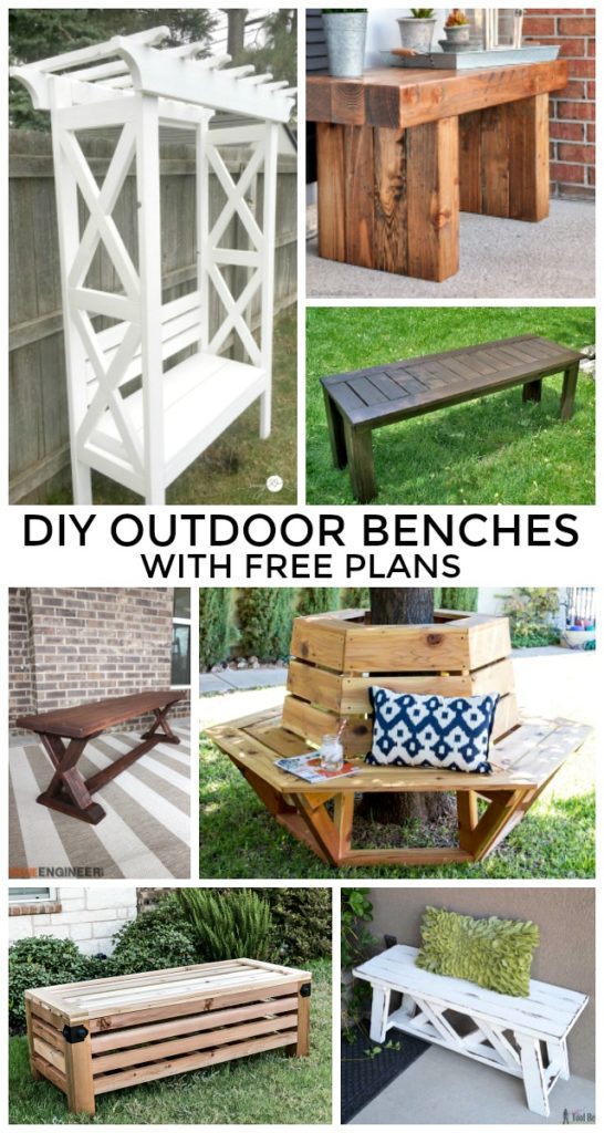 diy outdoor benches free plans